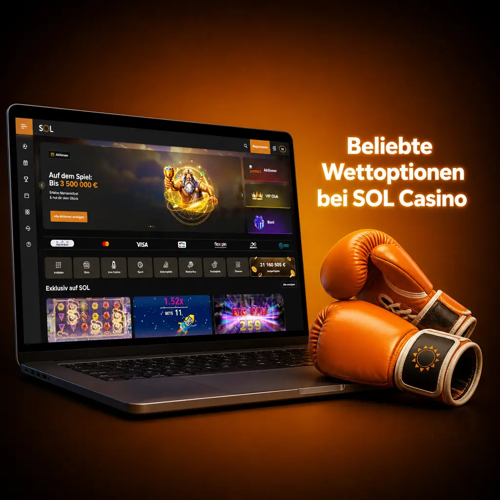 SOL Casino Wettoptionen: Prematch, Live-Wetten und Kombiwetten für verschiedene Spielstrategien