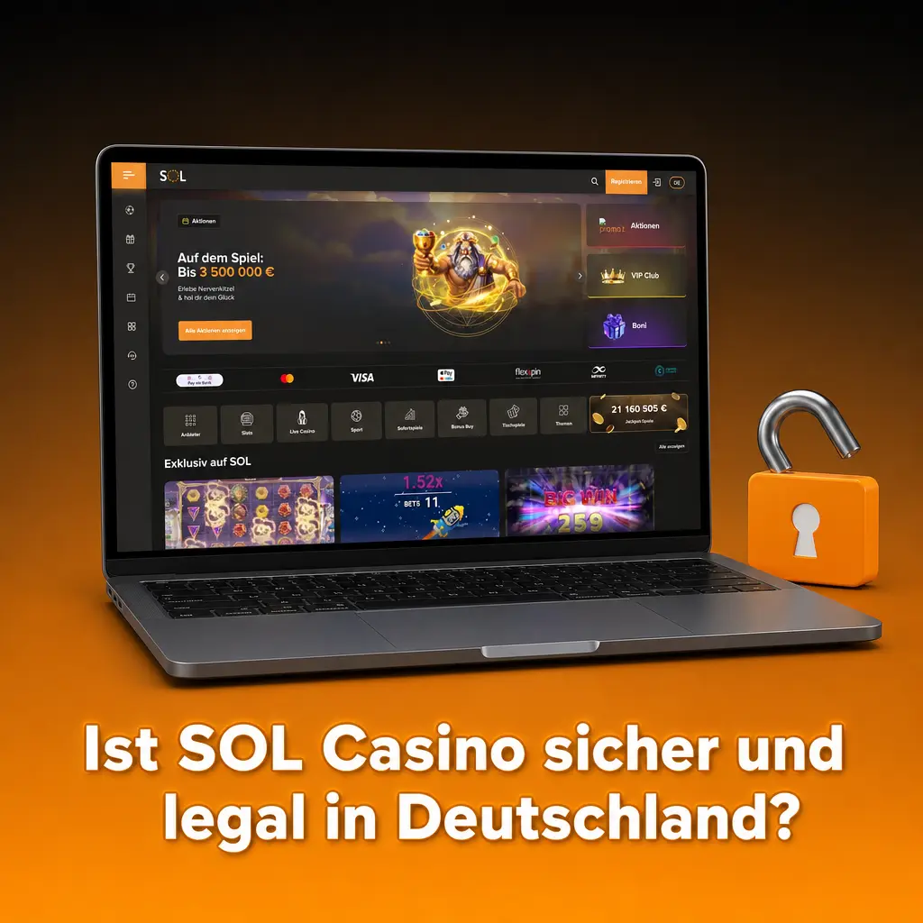 SOL Casino Sicherheit: Curaçao-Lizenz, SSL-Verschlüsselung und GDPR-Datenschutz für deutsche Spieler