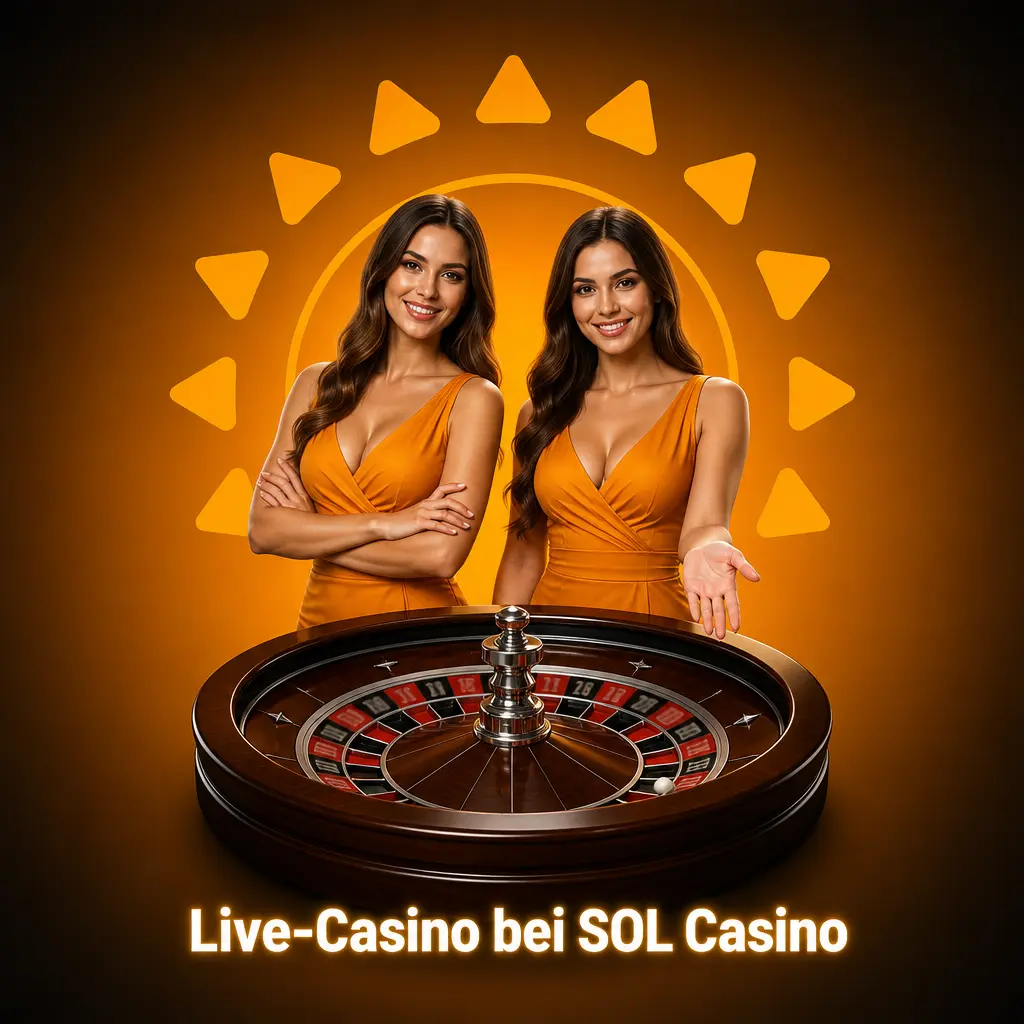 Live-Casino bei SOL Casino mit echten Dealern per Video-Stream für Roulette, Blackjack und Baccarat