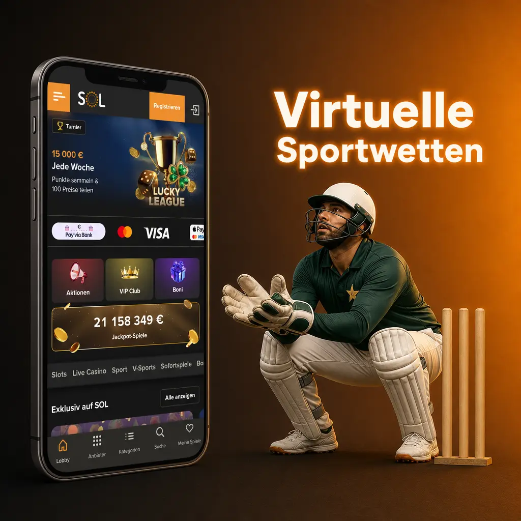Virtuelle Sportwetten bei SOL Casino – Fußball, Pferderennen, Tennis und Motorrennen rund um die Uhr